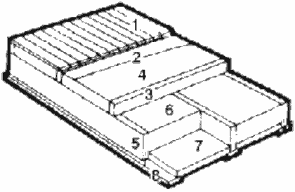 Конструкция перекрытия с перекрестным каркасом