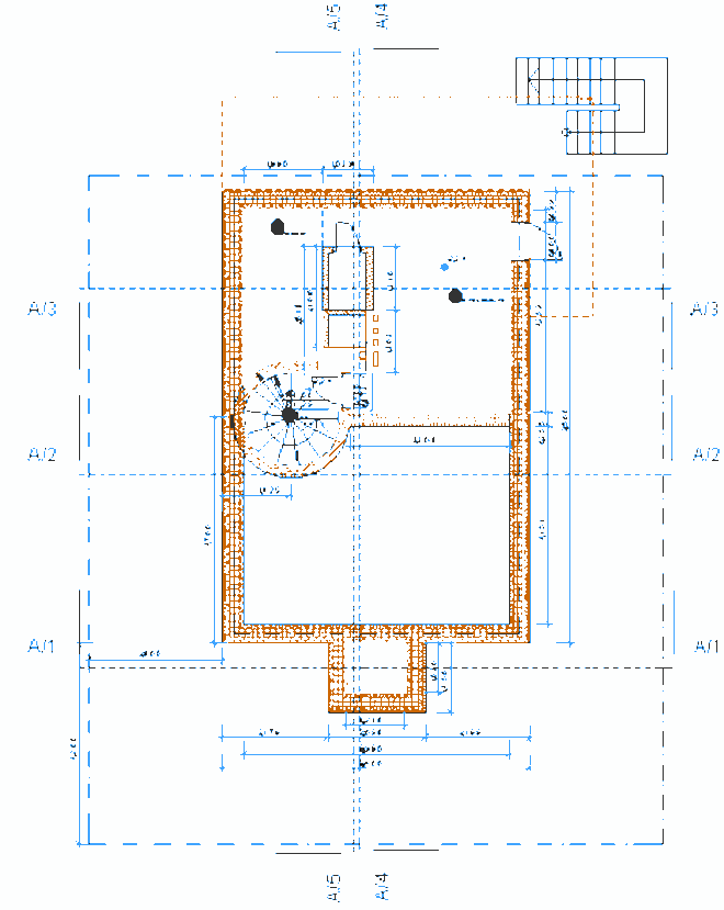 Маленький загородный дом для уик-энда, план цокольного этажа