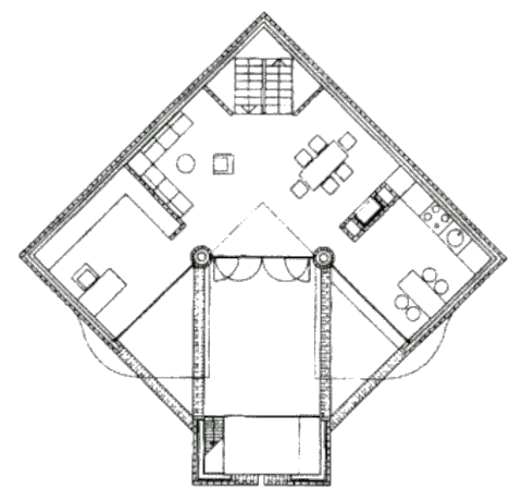 Вилла Дженини (Casa Genini), план второго этажа