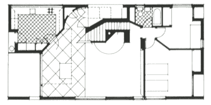 Vanna Venturi House - особняк матери Роберта Вентури, нижний уровень