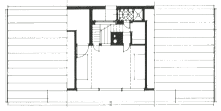 Vanna Venturi House - особняк матери Роберта Вентури, верхний уровень