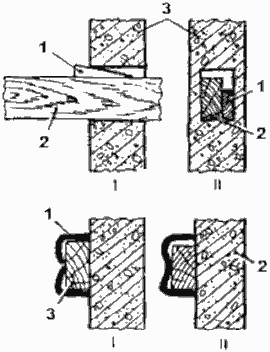 Крепление слег с  столбу ограждения