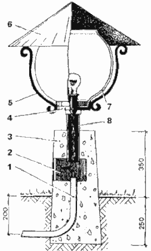 Стационарный уличный светильник