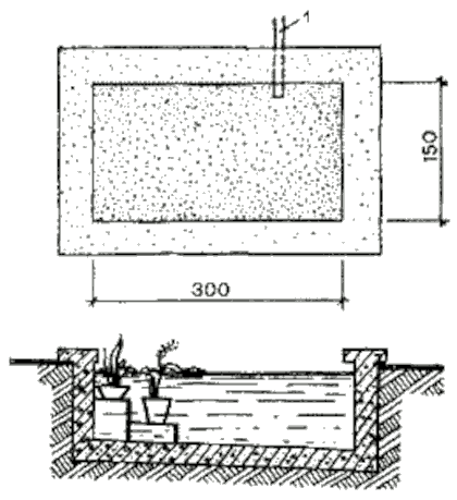 Бассейн дренажной системы с вертикальными стенками