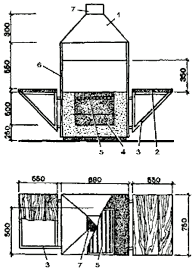 Устройство камина-гриля улучшенной конструкции
