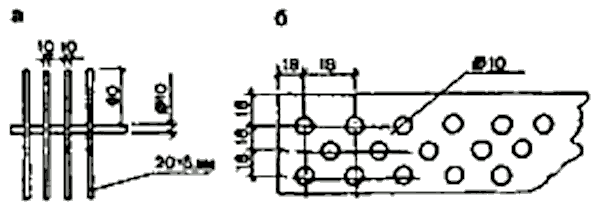 Устройство верхней и колосниковой решёток камина-гриля