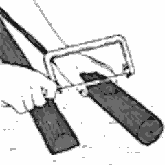 Выполнение V-образного выреза в боковой стойке деревянной садвой арки