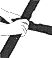 Соединение перекладины и стойки садвой арки вполдерева