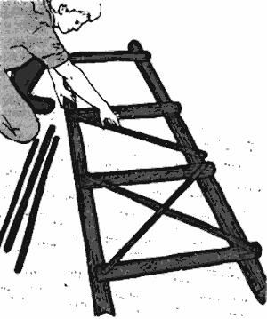 Сборка боковых рам садовой арки