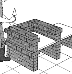 Устройство второго выступа в печи барбекю