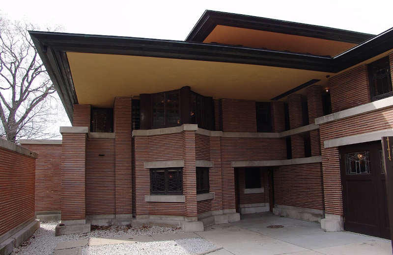 Дом Роби (Frederick Robie House) — проект Фрэнка Ллойда Райта, интерьер гостиной