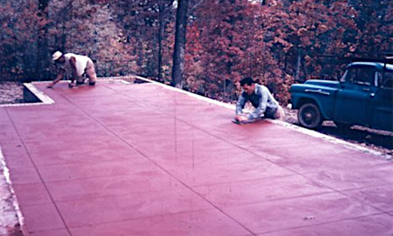 Дом Поуп-Лиги (Pope-Leighey House) — проект Фрэнка Ллойда Райта, устройство бетонного пола