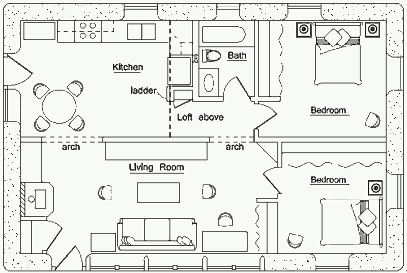 Проект растущего сельского дома Double Wide Farmhouse,план