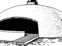 Пенопластовый купольный дом Курокавы, внешний вид